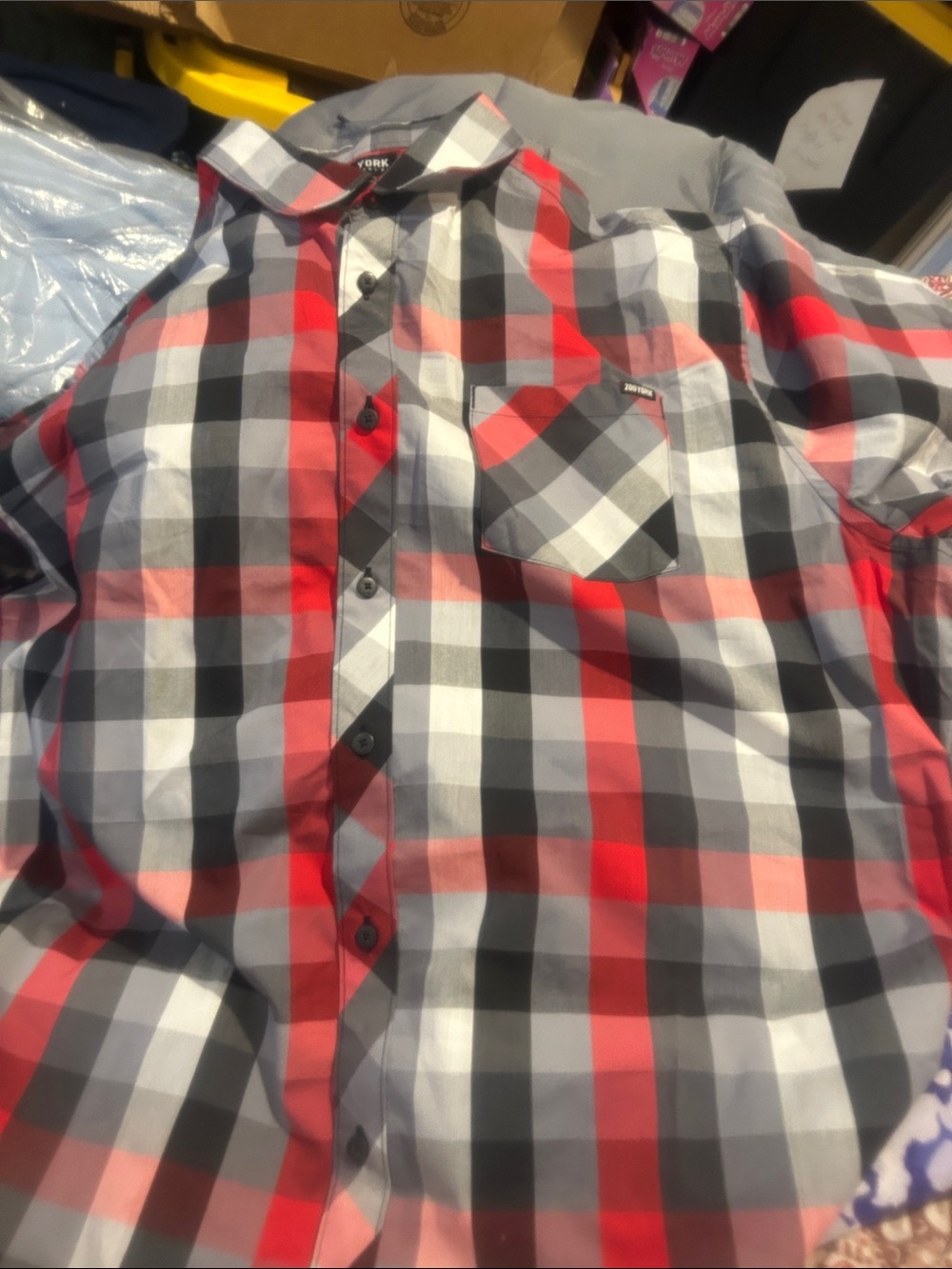Vintage NWT Sz 3xlt zoo York plaid shirt
